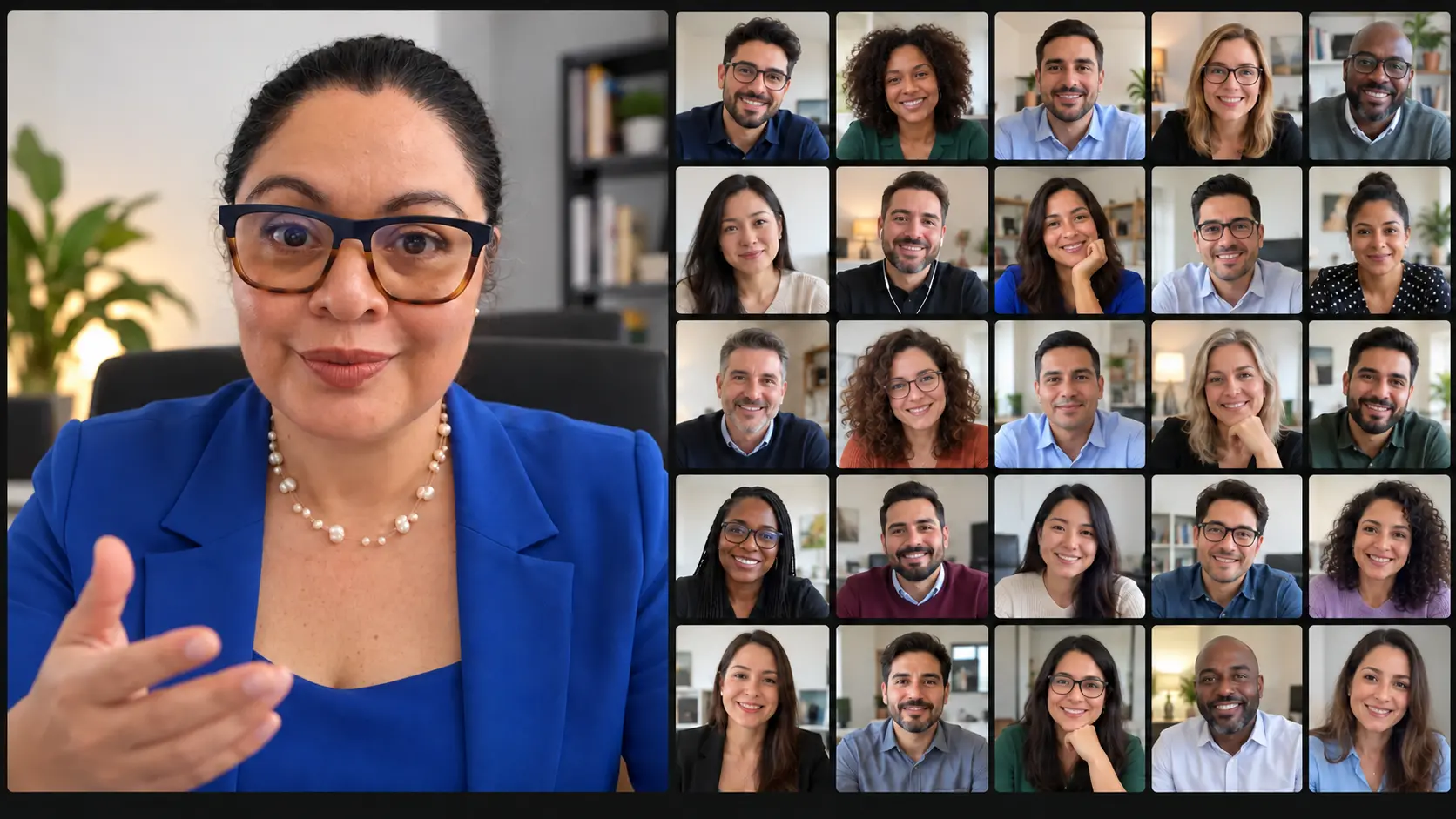 Shalom Smiley facilita una sesión virtual con participantes